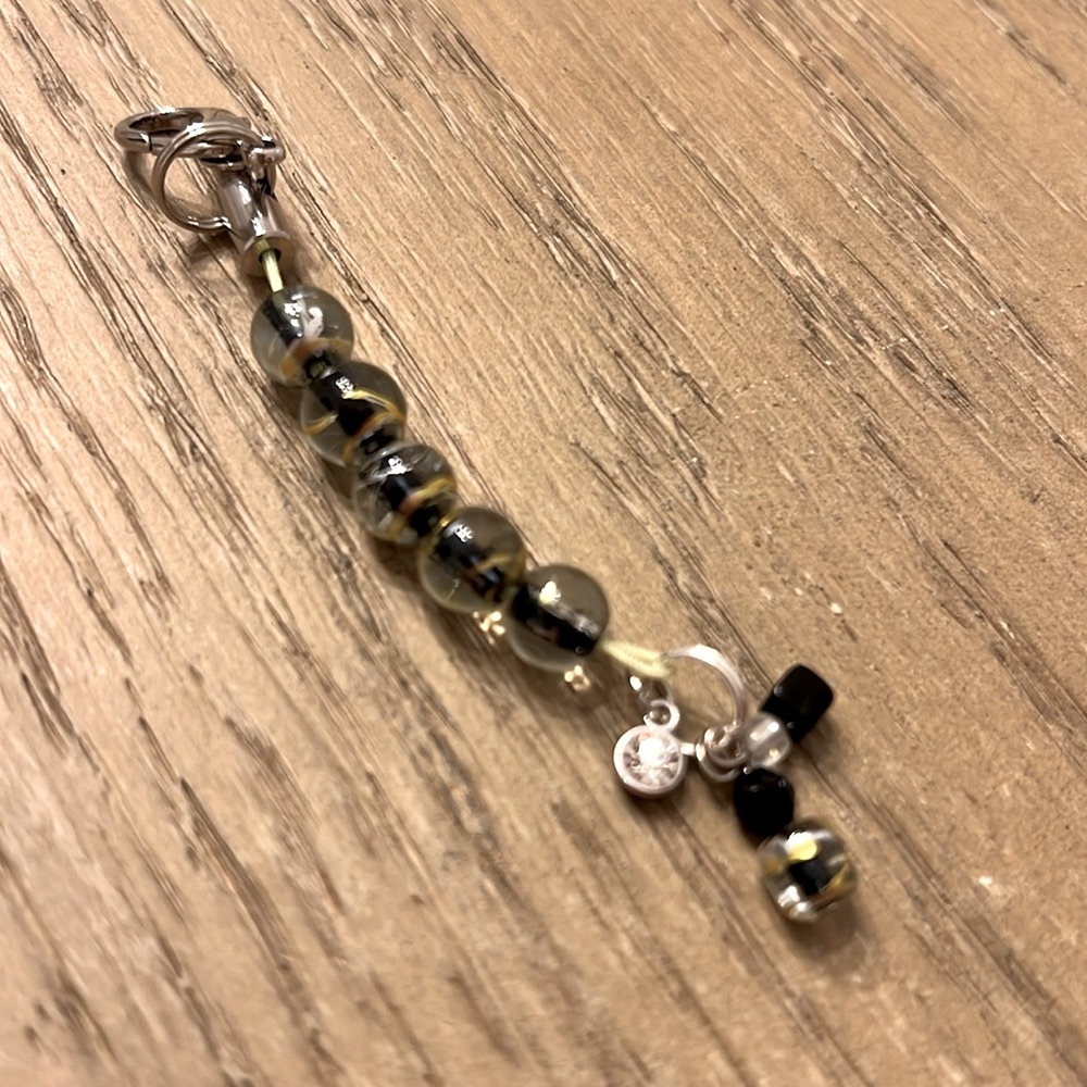 Glass Bead Bag Charm ~ Handmade - Picture 4 of 4